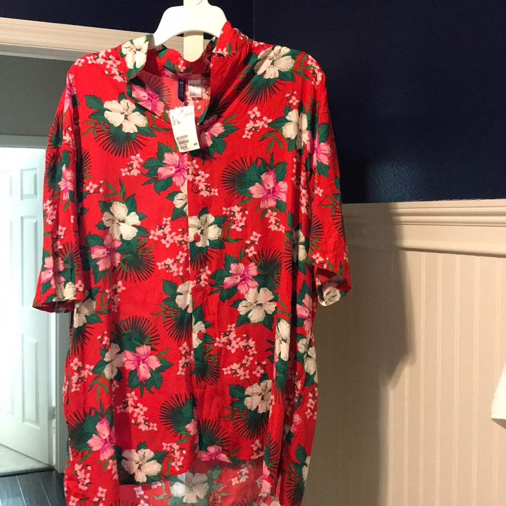 H & M Hawaiian Button Down Shirt